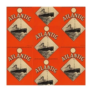 Wrapping Paper, RARE Vintage Ship Design, 25 Sheet Pack, 12"x12", Scrapbooking - Picture 1 of 1