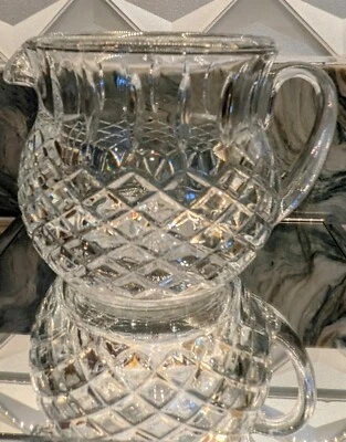 Jarro de agachamento vintage de cristal 20 oz. 3,31 lb! Cristal lindamente cortado! - Imagem 1 de 4