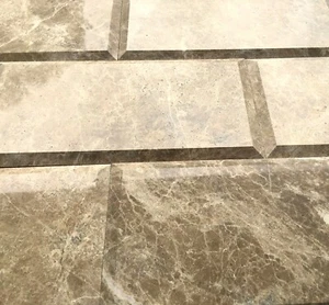 Emperador Light 6x12 Polished and Beveled Marble Tile Wall Backsplash (Box of 5) - Picture 1 of 4