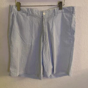 Men’s Castaway Nantucket Island 36 X 9 Blue Stripe Seersucker Shorts Golf Preppy - Bild 1 von 7