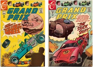 Grand Prix #27 and #28 (1969 Charlton ) Car Comics -- Very Fine-- - Picture 1 of 5