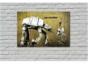 ARTE DE PARED EN LIENZO BANKSY - Star Wars - YO SOY TU PADRE - Imagen 1 de 5