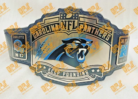 Carolina Panthers NFL Keep Pounding Championship Belt 2mm thick brass plate Cover