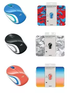 Logitech Wireless Mini Mouse M187 & 14" Sleeve Bundle NEW - Picture 1 of 7