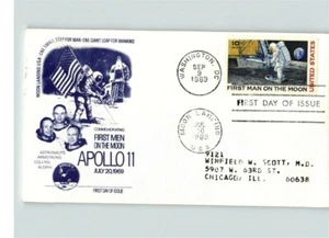 C-76 Airmail, Moon Landing, 1969 First Day of Issue, ELI LILLY and COMPANY - Picture 1 of 2