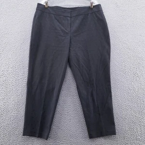 Talbots Womens Slim Leg Jacquard Dress Pants 16 Petite Black Polka Tonal Dot - Picture 1 of 14