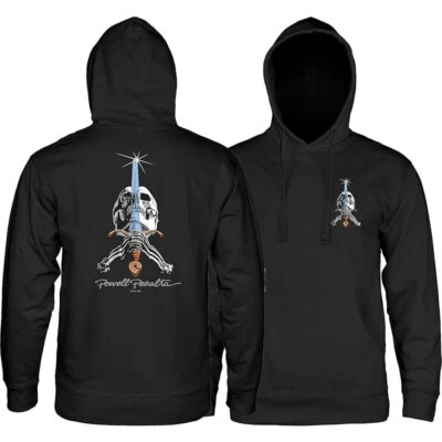 Powell Peralta Skateboard Hoody Skull and Sword Black - Image 1 of 3