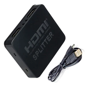 HDMI Splitter 1 In 2 Out 4K, HDMI Splitter 1 To 2 Amplifier For Full HD 1080P 3D - Picture 1 of 7