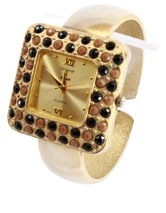 Women's Gold Fashion Watch Square Egyptian ● Adjustable ● Working w/ New Battery - Foto 1 di 6