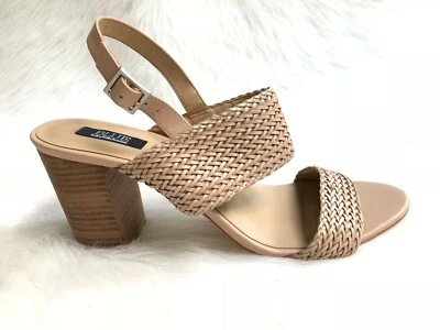 Women's BLUE by Saks Fifth Ave 'Gracie' Cuban Sand Leather Sandals Sz 10M - Image 1 of 4