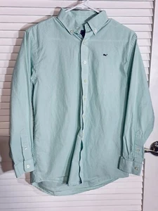 Vineyard Vines Boys Green Check Long Sleeve Button Up Shirt Easter 16/18 - Picture 1 of 10