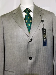 Neu RON CHERESKIN Sport Blazer 42 R 100% SPUN SILK HERRINGBONE Herren Sakko - Bild 1 von 10