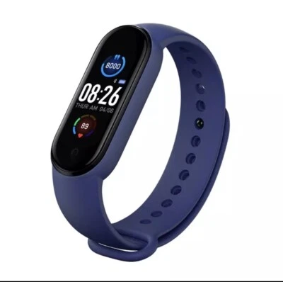 Smart Band 2022 M6 Bracelet w/ Blood Pressure + Heart rate + Sleep Monitor Blue - Image 1 of 4