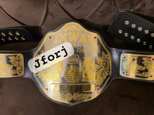 NWA Big Gold Heavyweight Wrestling Championship Gürtel Replica Dual Plate - Bild 1 von 1