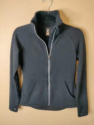 Skechers Mujer XS Polar Chaqueta Negro Cuello Cremallera Completa Manga Larga Bolsillos Foto 1 de 4