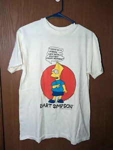 Vintage 90er Jahre The Simpsons Homer Bart Cartoon Einzelstich Hergestellt in den USA T-Shirt Gr. L - Bild 1 von 8