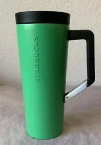 Starbucks Caribbean Green Stainless Steel Tumbler Clip on Handle 16 OZ Thermos - Picture 1 of 6