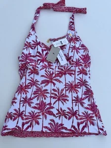 New Tommy Bahama Island Cays Shell Beach Reversible Halter Tankini Pink Sz Small - Picture 1 of 3
