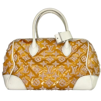 LOUIS VUITTON LV Monograma Bouclettes Rápido Ámbar Boston Bordado Piel de Cordero Foto 1 de 4