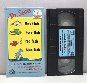 Dr. Seuss One Fish Two Red Blue Think Foot Book VHS Video Tape BUY 2 GET 1 FREE! - Picture 1 of 12