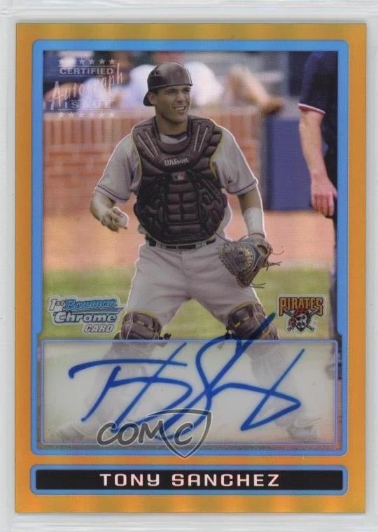2009 Bowman Draft Prospects Chrome Gold Refractor /50 Tony Sanchez #BDPP76 Auto - Image 1 of 2