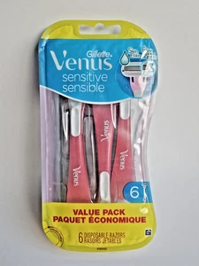 Gillette Venus Damen Sensitive 3 Klingen 6er Pack Rasierer  - Bild 1 von 3