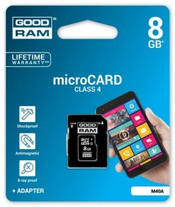 5908267913253 microSD 8GB C4 1-adapter GOODRAM - Zdjęcie 1 z 1