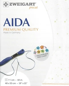 Precut Zweigart Fein-Aida Splash 18 count Light Green Splash 3793/1359 - Picture 1 of 2