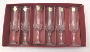 Vintage Cristal D'Arques Longchamp Kristall Sektflöten - 6er Set, perfekt! - Bild 1 von 6