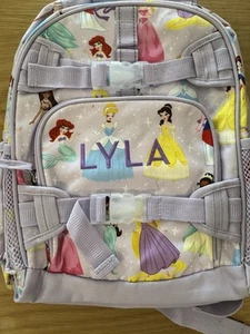 Pottery Barn Mackenzie Lavender Disney Princess Backpack Small Monogram “Lyla” - Picture 1 of 5