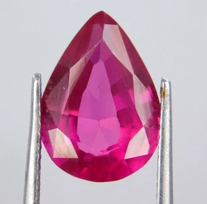 Piedra preciosa suelta de espinela rosa caliente natural de 6,30 quilates certificada corte pera - Imagen 1 de 8