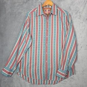 Robert Graham Herren XL Mehrfarbig Gestreift Flip Manschette Button-Down - Bild 1 von 14