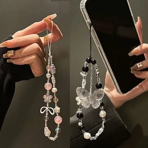 Fashion Crystal Butterfly Phone Chain Phone Bag Accessories - Photo 1 sur 9