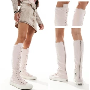 Sneakers Converse Chuck Taylor All Star XX-HI con volant e fiocchi rosa taglia 9 - Foto 1 di 15