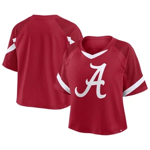 Women's Fanatics Crimson Alabama Crimson Tide Oversized Raglan V-Neck Fashion - Picture 1 of 3