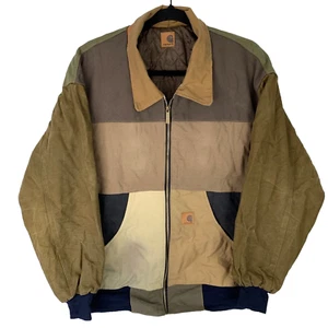 Carhartt Reworked Duck Canvas Quilt Lined Work Jacket Men's Size Fits Large - Picture 1 of 14