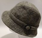 VTG Harris Tweed Feora Hat Cap Men&#39;s 6 7/8 100% Wool Hand Woven Great Britain