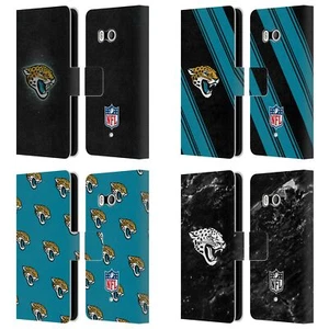 NFL JACKSONVILLE JAGUARS ARTWORK LEATHER BOOK WALLET CASE COVER FOR HTC PHONES 1 - Picture 1 of 7