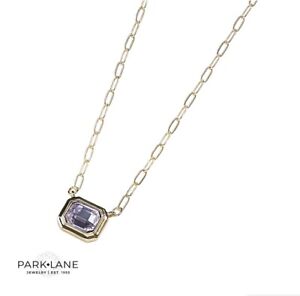 Park Lane Symphony Necklace Lavender Emerald Cut Holiday Collection NWT