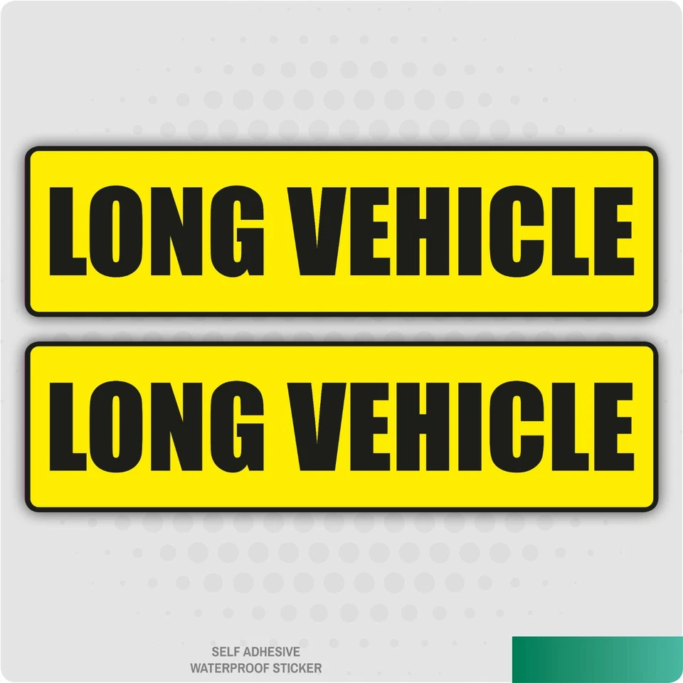 STICKERSHOP103 2 x Long Vehicle Stickers Car Van Lorry Taxi HGV Self-Adhesive Vinyl