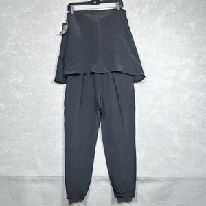 Tibi Strapless Jumpsuit Womens Size 4 Black Flowy Crepe Jumpsuit Inseam 26in - Picture 1 of 10