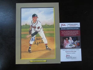 Warren Spahn Autograph Signed Auto Perez Steele Great Moments Boston Braves JSA - Picture 1 of 2
