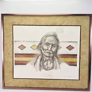 Artist Print Navajo Weaver by Jon Robertson Western Indian Framed - Picture 1 of 13