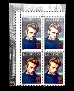 1996 Plate Block 3082! Mint MNH US Stamps! James Dean! BV $6.85 - Picture 1 of 2