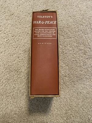 Tolstoy’s War & Peace Verestchagin + Eichenberg illustrated Heritage Press 1938 - Image 1 of 4