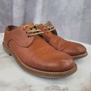 $1095 Marsell Smooth Tan Leather Oxford Derby Shoes Women's 38.5 - Picture 1 of 18