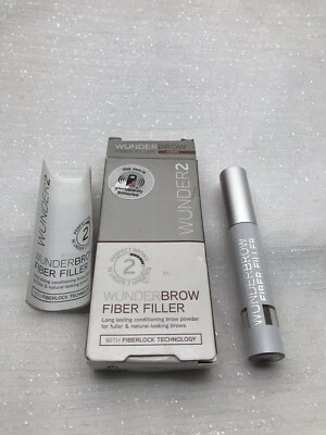 Wunder2 Wunderbrow Fiber Filler Brow Powder Auburn Fuller Look 0.07 Oz NEW - Image 1 of 4