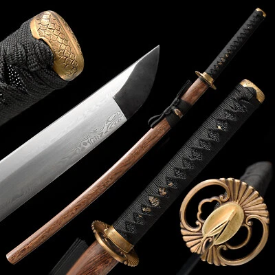 Espada de hoja de acero doblada Full Tang afilada Katana japonesa samurai lista para la batalla  Foto 1 de 4