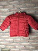 Baby Gap Toddler 3 Years Boys Puffer Jacket Red With Removable Hood-blue Lined