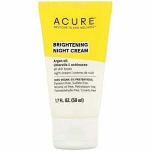 Acure Brightening Night Cream with Argan Oil & Chlorella & Echinacea 1.7 fl oz - Picture 1 of 3
